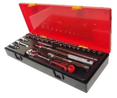 Набор головок торцевых 3/8" 6-ти гранных 6-22мм 23 предмета в кейсе JTC