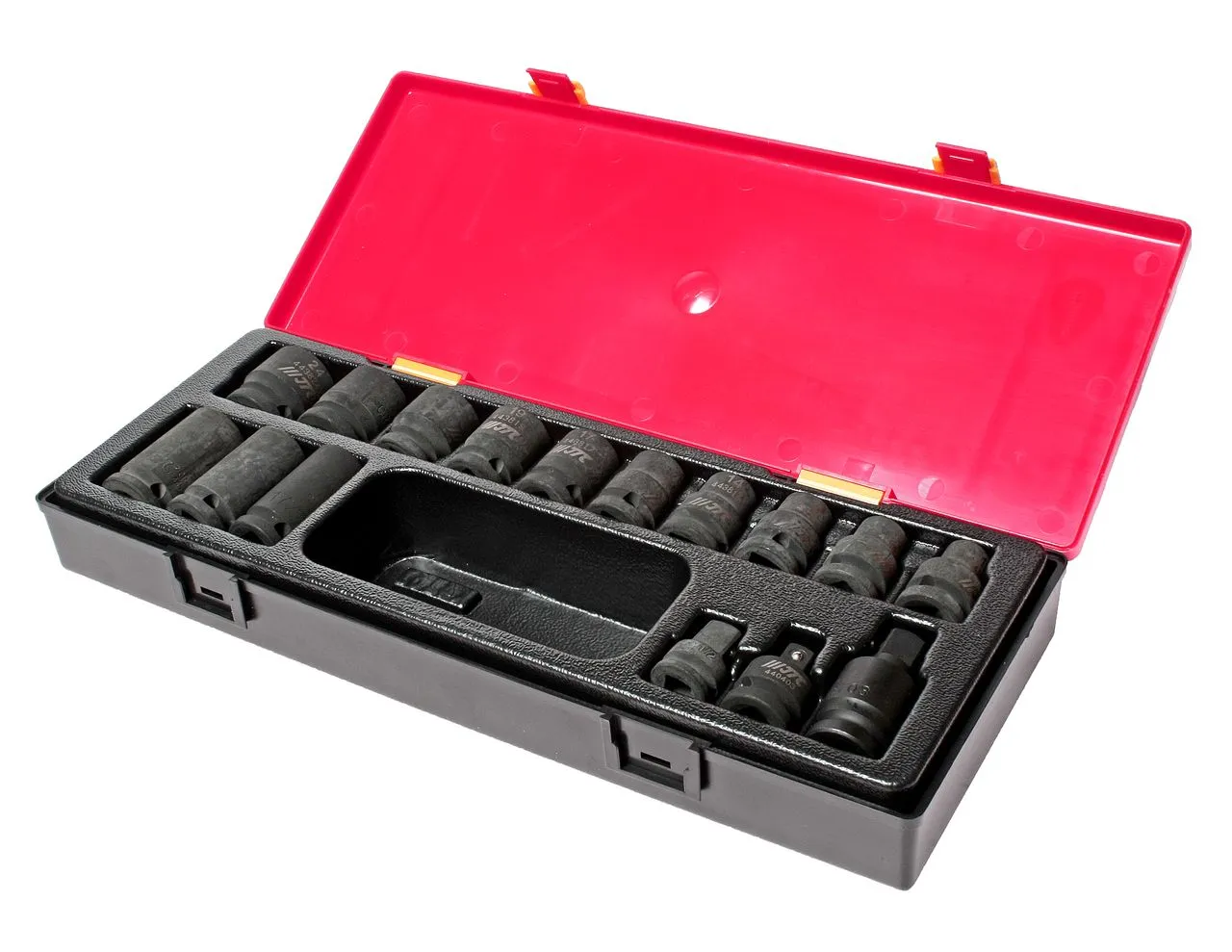 Набор головок торцевых 1/2" 6-ти гранных 10-24мм ударных 16 предметов в кейсе JTC купить