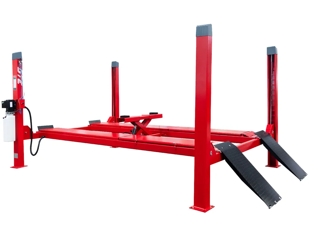 Подъемник электрогидравлический 4т 190-1900мм 4-х стоечный 220В (ручной спуск) GTE купить