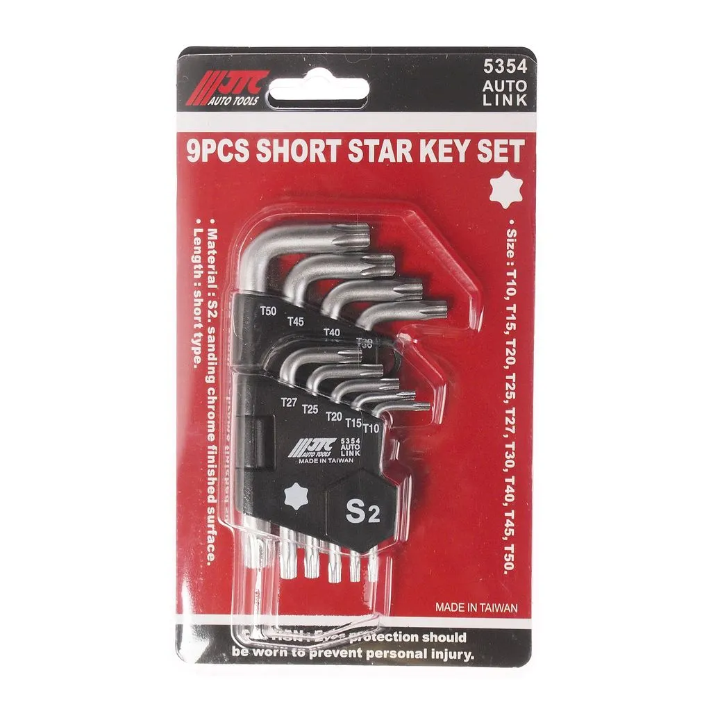 Набор ключей TORX T10-Т50 Г-образных 9 предметов JTC купить