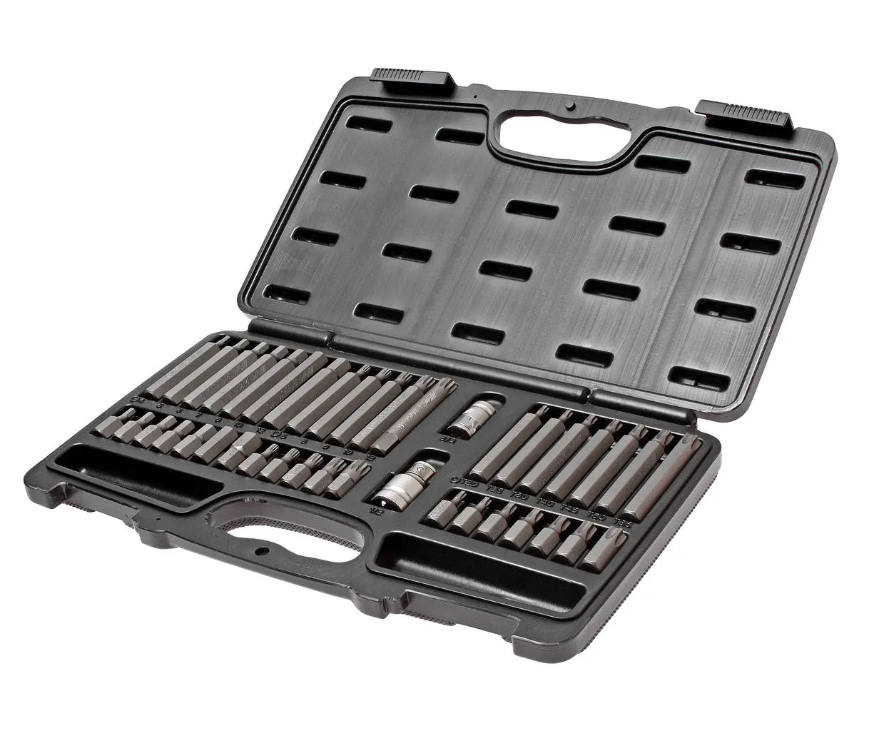 Набор бит 1/2" 3/8" SPLINE, TORX, HEX с держателем 40 предметов в кейсе JTC купить