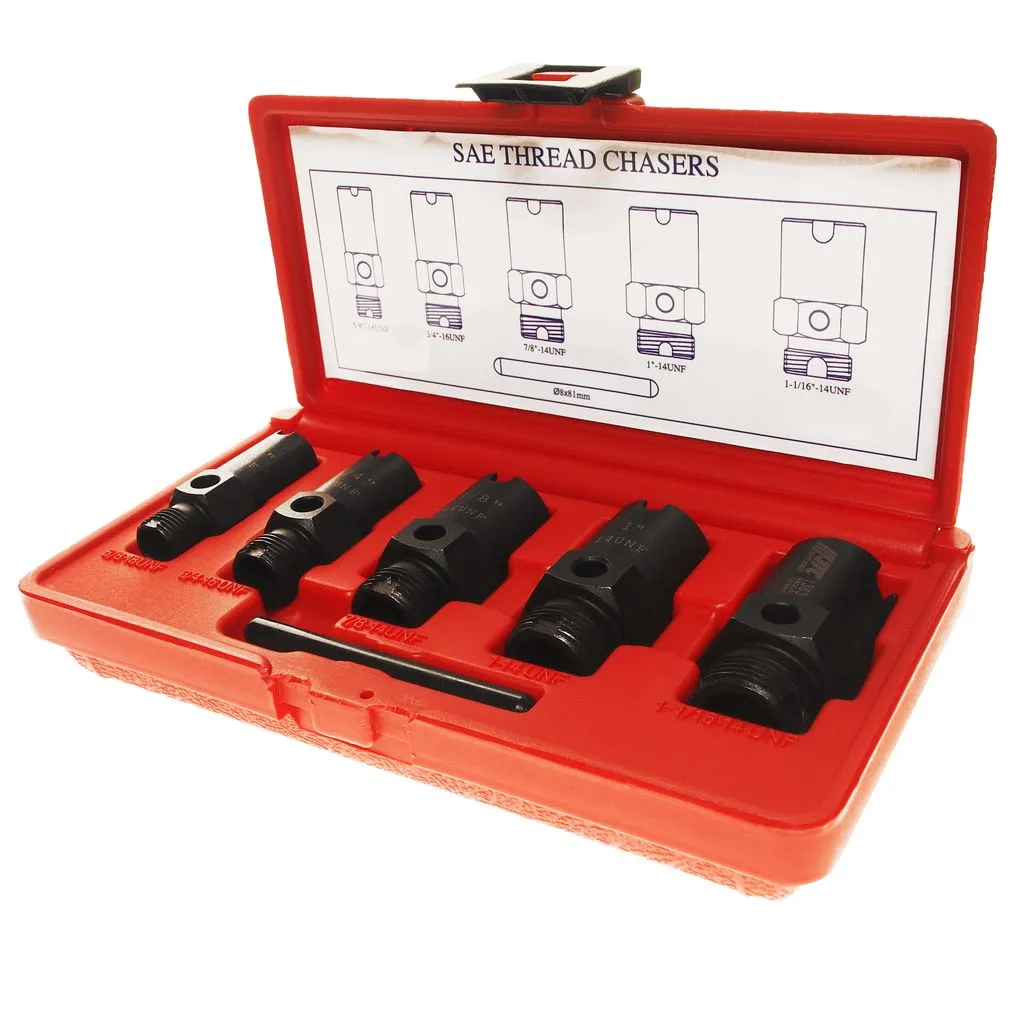 Набор инструментов для восстановления резьбы штуцеров систем кондиционирования 6пр. в кейсе JTC купить