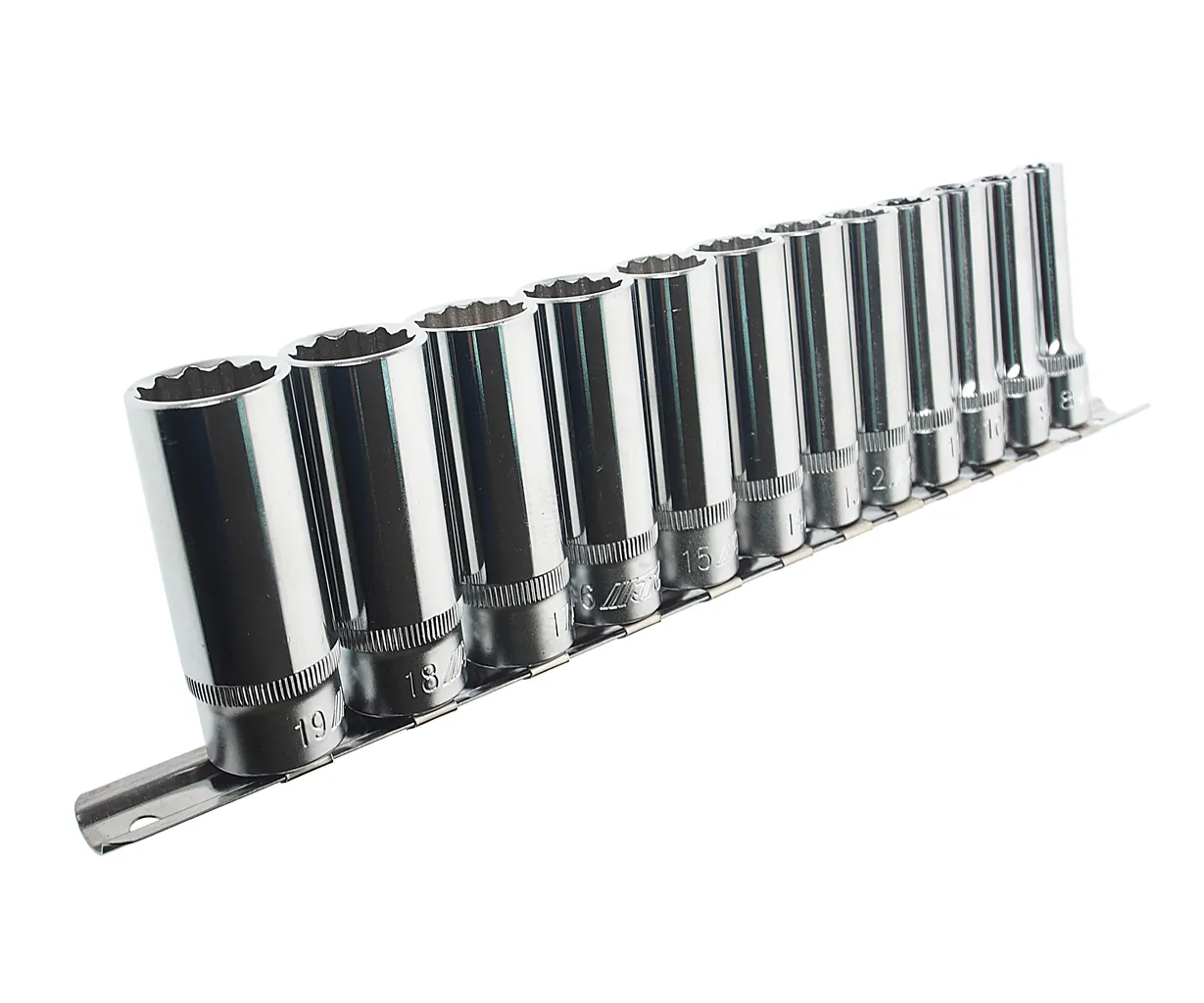 Набор головок торцевых 3/8" 12-ти гранных 8-19мм глубоких на планке JTC купить