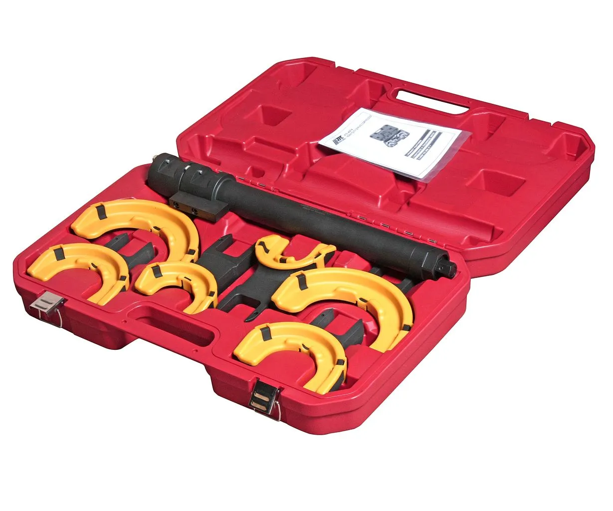 Набор инструментов для стяжки пружин с пневмоприводом (3 пары захватов, ход 317мм) в кейсе JTC купить