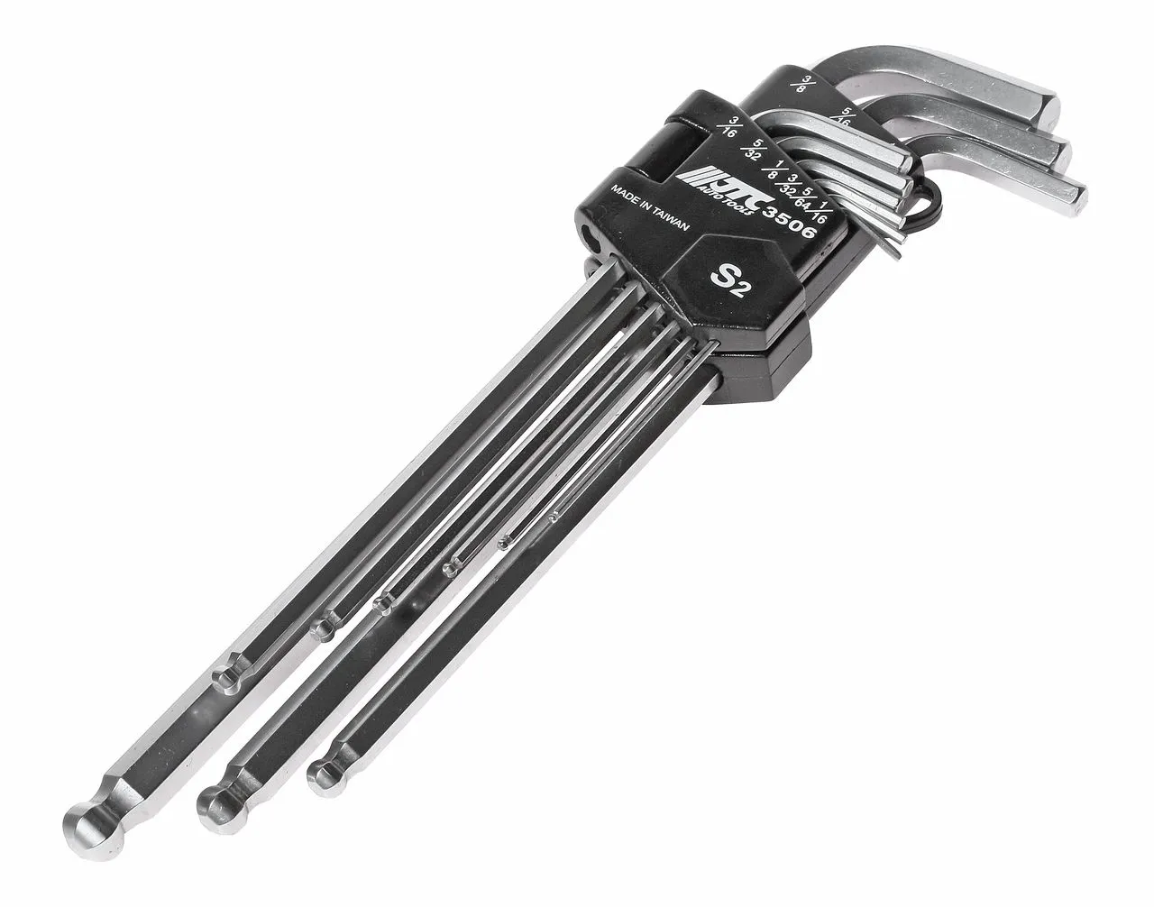 Набор ключей шестигранных 1.6-9.5мм удлиненных с шаром 9 предметов JTC купить