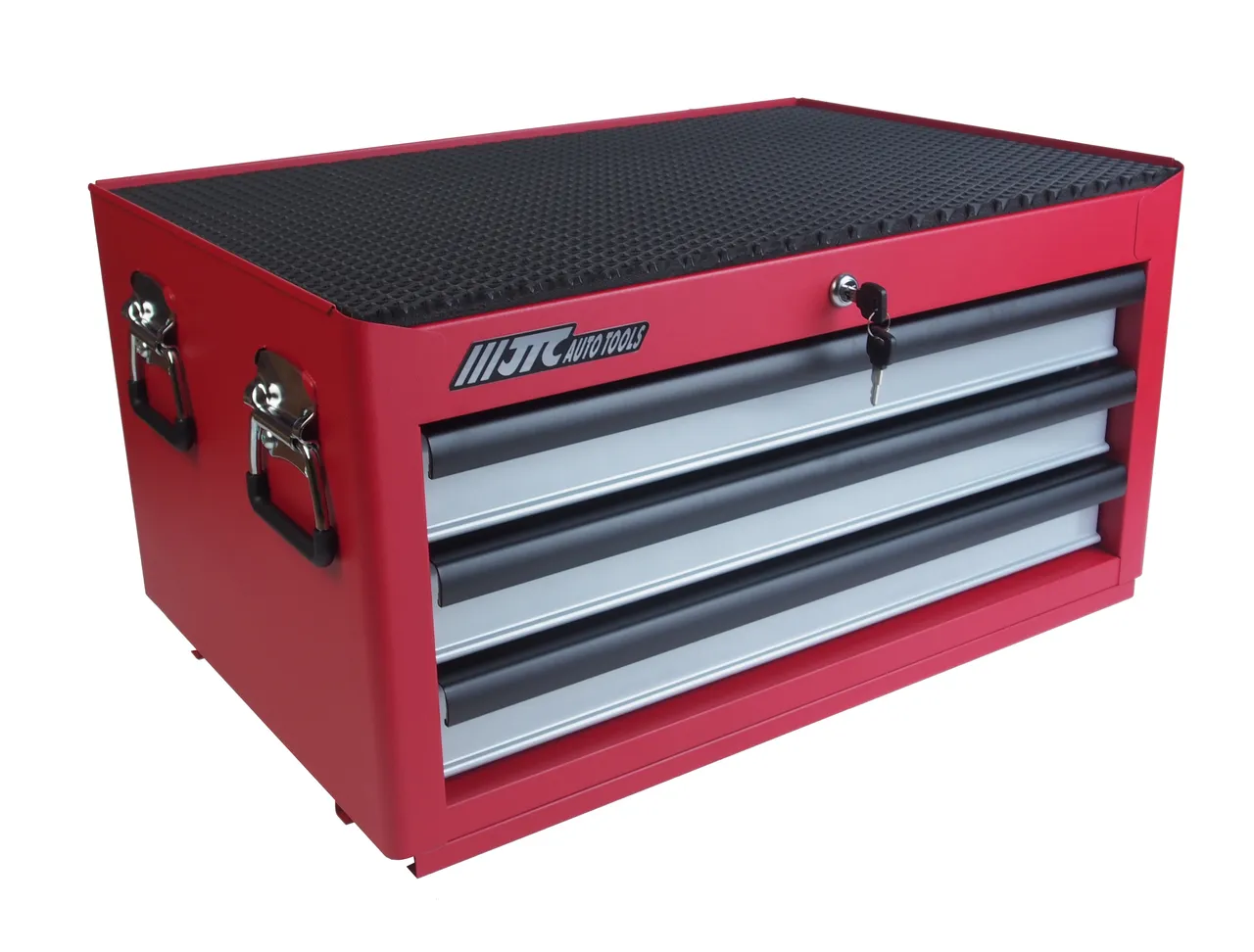 Ящик для инструмента 3 секции средней глубины красный JTC фото товара COMPASS MARKET Ящик для инструмента 3 секции средней глубины красный JTC купить