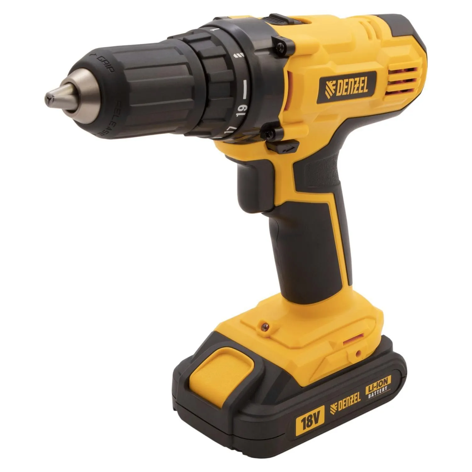 Дрель-шуруповерт аккумуляторная CDL-IB-18-02, Li-Ion, 18 В, 2 акк. Denzel купить