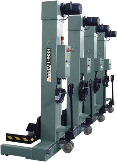 Электрогидравлический подъемник KraftWell KRW4M7.5 Колонны подкатные г/п 4х7,5 т. электромеханические