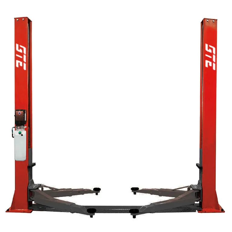 Подъемник электрогидравлический 4т 110-1900мм 2-х стоечный 220В ниж.синхрон. (руч. спуск) GTE купить