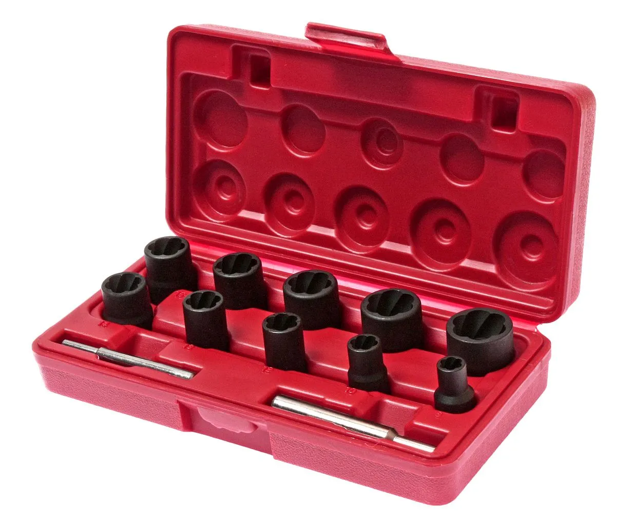 Набор головок для поврежденных болтов и гаек 8-21мм 12 предметов в кейсе JTC купить