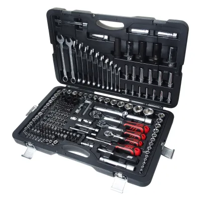 Набор инструментов 216 предметов слесарно-монтажный 1/4",3/8",1/2" 6-ти гранных в кейсе JTC