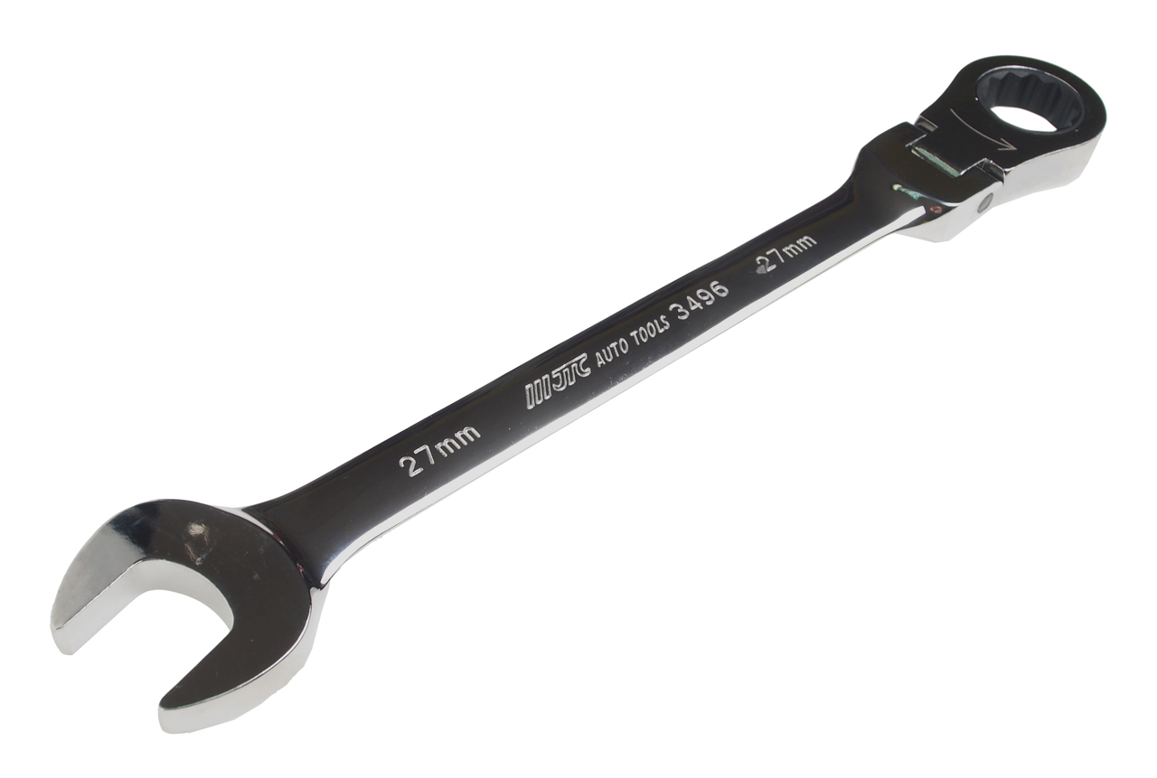 Ключ комбинированный 27х27мм трещоточный с подвижной головкой JTC купить