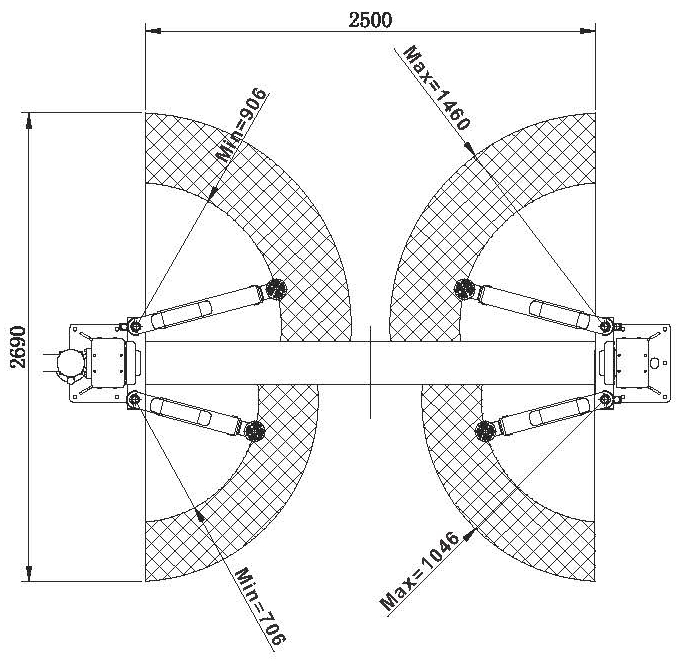 Электрогидравлический подъемник Подъёмник 2-х стоечный 4.0т, ПГН2-4.0(М)